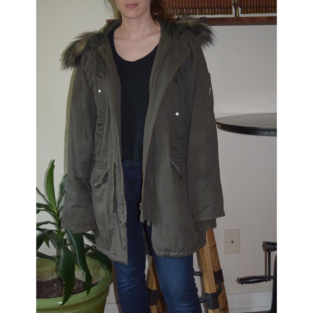 French Connection Army Green Parka